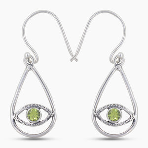 Peridot Silver Earrings