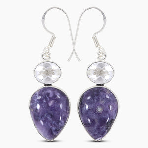 Morado Opal Silver Earrings