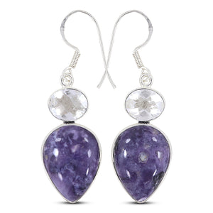 Morado Opal Silver Earring
