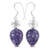 Morado Opal Silver Earring