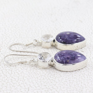 Morado Opal Silver Earrings