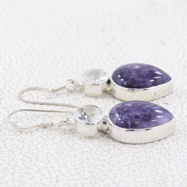 Morado Opal Silver Earrings