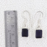 Natural Iolite Silver Earring