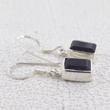 Natural Iolite Silver Earring