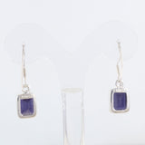 Natural Iolite Silver Earring