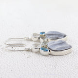 Gray Druzy Quartz Silver Earring