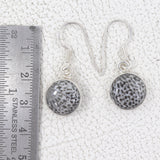 Black Coral 925 Silver Earring