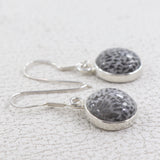 Black Coral 925 Silver Earring