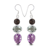 925 Silver Smoky Quartz Earring