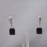 Black Onyx Silver Earrings