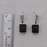 Black Onyx Silver Earrings