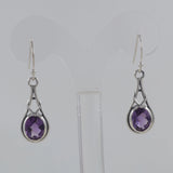 Amethyst Silver Earrings