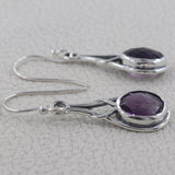 Amethyst Silver Earrings