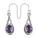 Amethyst Silver Earrings