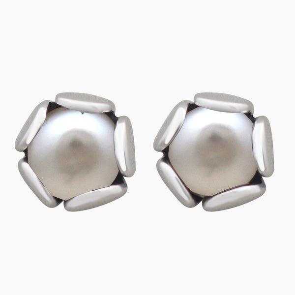 Pearl Silver Studs Earrings