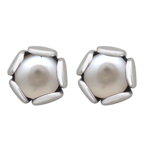 Pearl Silver Studs Earrings