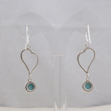 Natural Larimar silver  Earrings