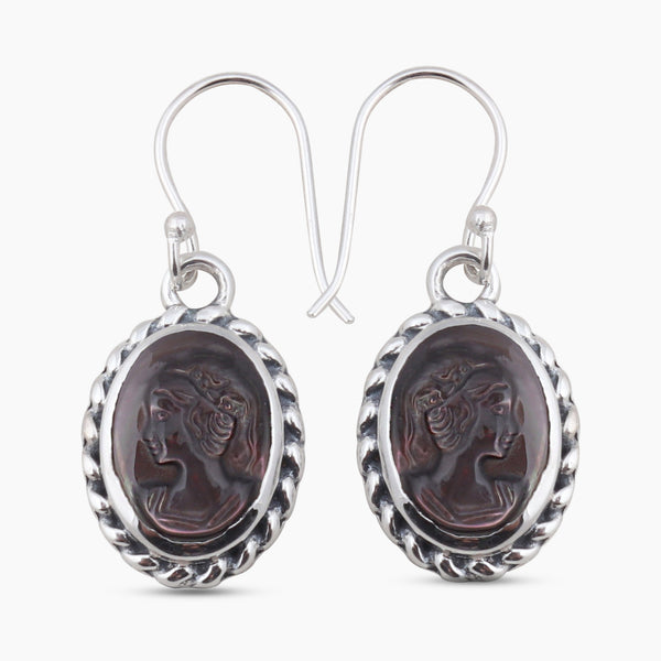Abalone Shell Silver Earrings