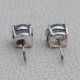 Blue Topaz Silver Studs Earrings