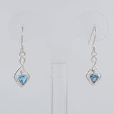 Blue Topaz Silver Earrings