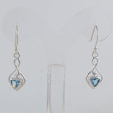 Blue Topaz Silver Earrings