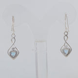 Blue Topaz Silver Earrings