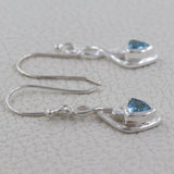 Blue Topaz Silver Earrings