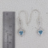 Blue Topaz Silver Earrings