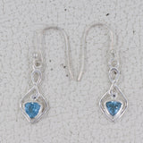 Blue Topaz Silver Earrings