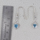 Blue Topaz Silver Earrings