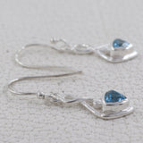 Blue Topaz Silver Earrings