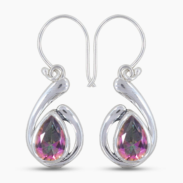 Mystic Quartz Silver Earring