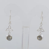 Natural Rainbow Moonstone Silver Earring