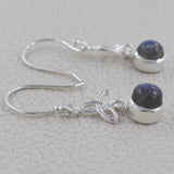 Natural Rainbow Moonstone Silver Earring