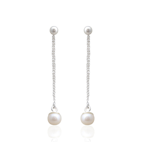 Pearl Silver Earrings