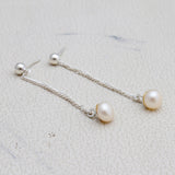 Pearl Silver Earrings