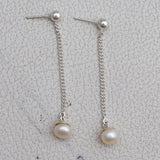 Pearl Silver Earrings