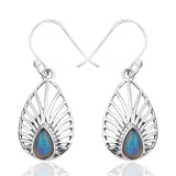 Natural Ethiopian Opal Silver Earring