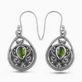 Garnet Silver Earrings