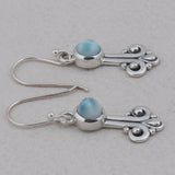 Larimar Silver Earrings