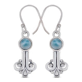 Larimar Silver Earrings