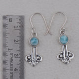 Larimar Silver Earrings