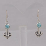 Larimar Silver Earrings