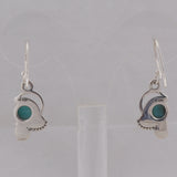 Natural Larimar Silver Earrings