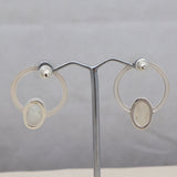 Natural Spiny Oyster Silver Earrings