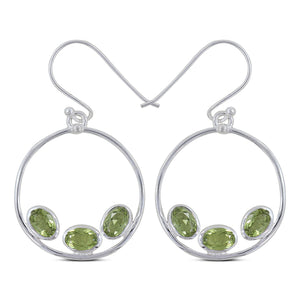 Smoky Quartz Silver Earrings