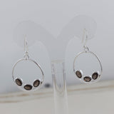 Smoky Quartz Silver Earring