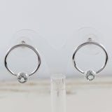 Green Amethyst Silver Earrings