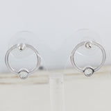 Green Amethyst Silver Earrings