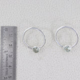 Green Amethyst Silver Earrings